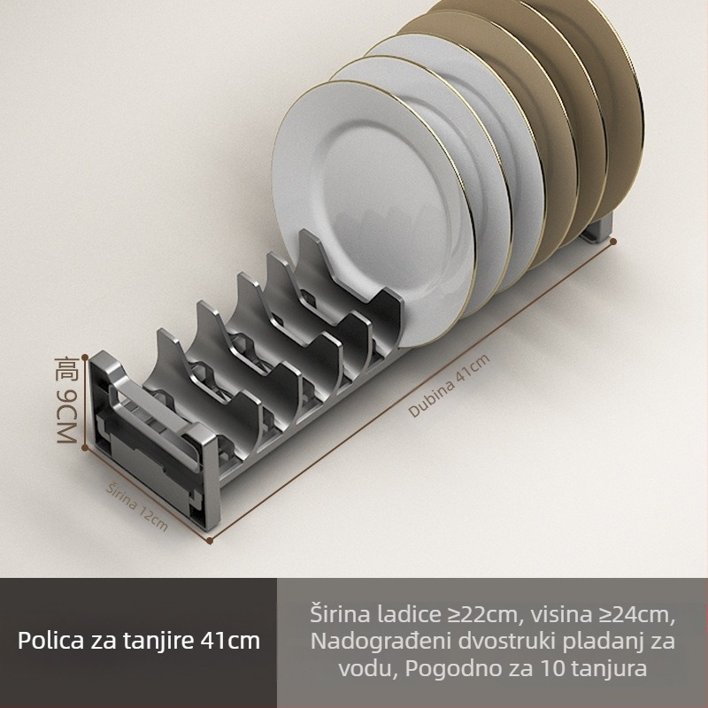 Polica za odvodnjavanje zdjela s ladicom, DARXINEE/Dahini, moderan stil, kuhinjski rega za skladištenje