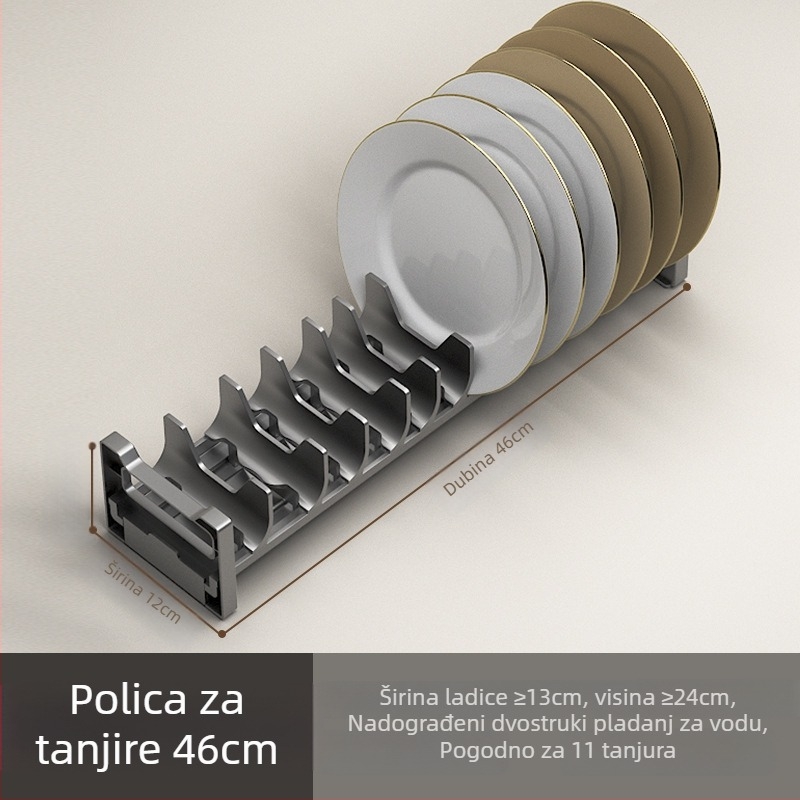 Polica za odvodnjavanje zdjela s ladicom, DARXINEE/Dahini, moderan stil, kuhinjski rega za skladištenje