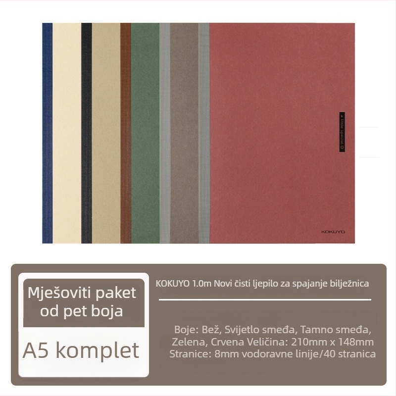 Bilježnica, retro stil, papir od sirove drvene pulpe, 40 g, 1–50 stranica