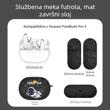 Mekana zaštitna futrola s vodnim uzorkom za Huawei FreeBuds Pro 5