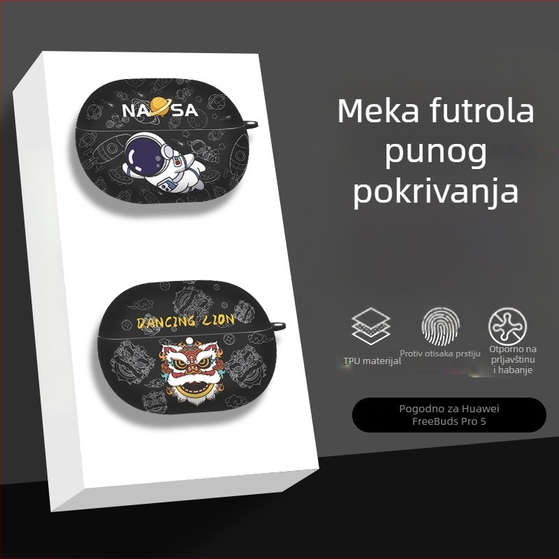 Mekana zaštitna futrola s vodnim uzorkom za Huawei FreeBuds Pro 5