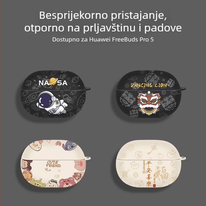 Mekana zaštitna futrola s vodnim uzorkom za Huawei FreeBuds Pro 5