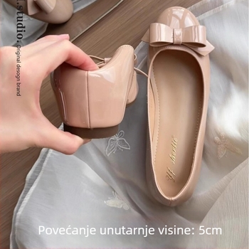 Mary Jane balerinke s okruglim vrhom, srednje visoka potpetica 3–6 cm, EVA uložak, gumeni đon