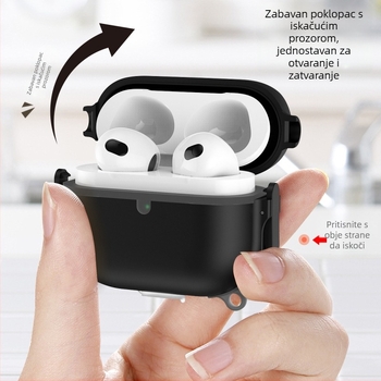 Kućište za AirPods 4. generaciju, mekani silikon, otporno na padove, kompatibilno s AirPods Pro 2, Bluetooth