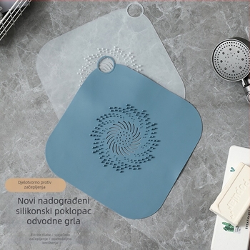 Silikonska poklop odvoda s filtrom za kosu, protiv začepljenja kupaonskog odvoda, prilagodljivo, moderan minimalistički stil