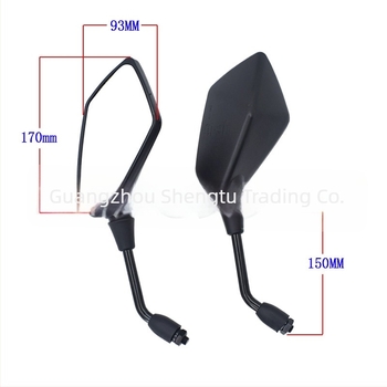 Zrcalo retrovizora za ATV i motocikl — univerzalno, plastična kućišta s čeličnom šipkom, za motocikle i električne vozila