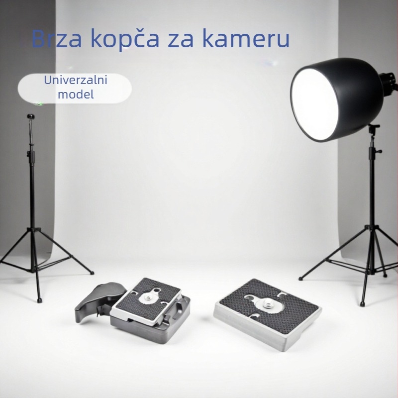 Foto/video stativ s glavom za brzo otpuštanje i pločom, aluminijska legura, težina 0.2 kg, vertikalno rotiranje 90°, horizontalno rotiranje 1°