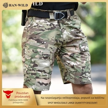 Taktične kratke hlače za outdoor, kamuflažni uzorak, miješana tkanina, unisex, pogodne za ljeto i proljeće, za trčanje, vožnju bicikla i planinarenje
