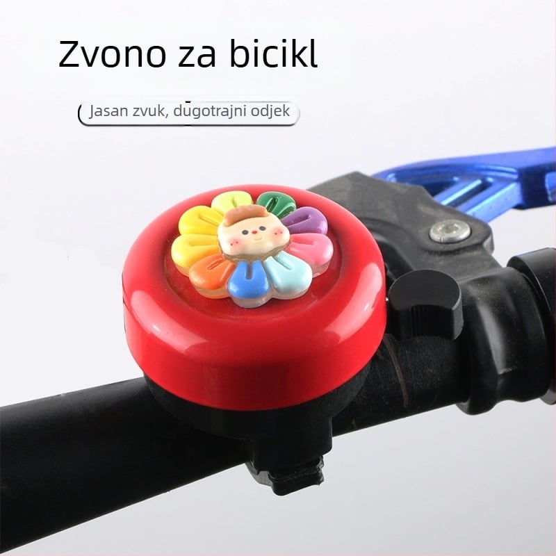 Zvončić za bicikl za djecu Sunflower — Marka KUTUDAKE, Model Sunflower, Materijal: plast i aluminij, Pakiranje: vrećica