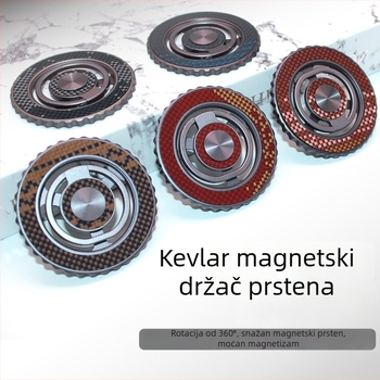 Magnetski držač za telefon s držačem prstena, kompatibilan s Apple, Huawei i Xiaomi, rotira 360°