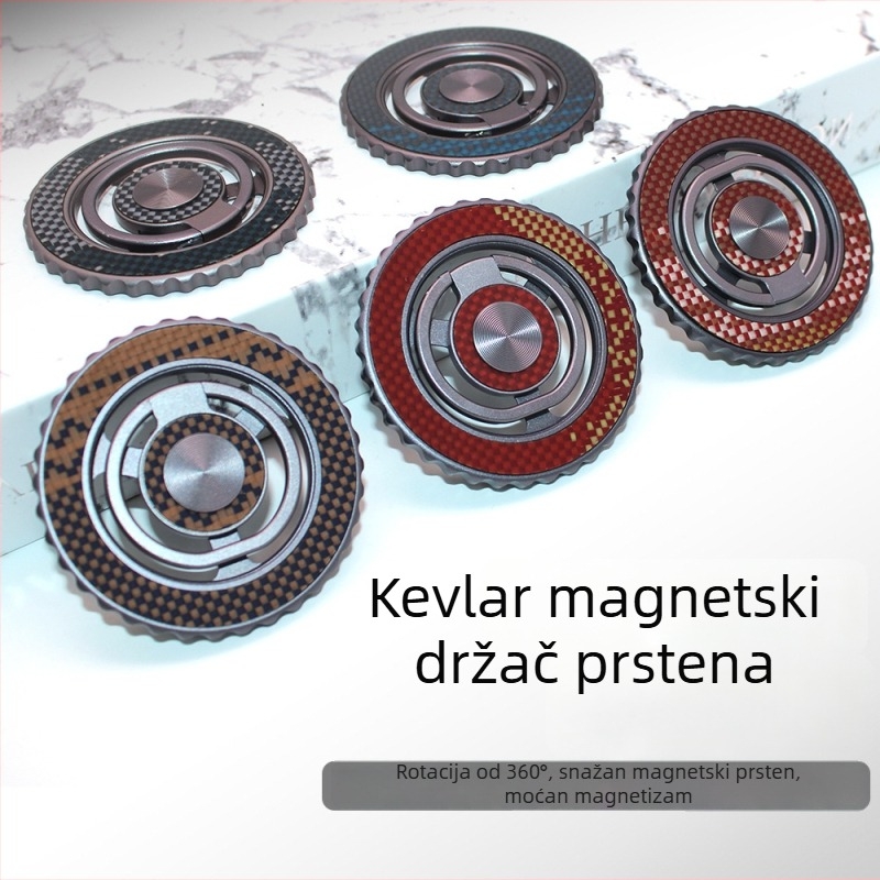 Magnetski držač za telefon s držačem prstena, kompatibilan s Apple, Huawei i Xiaomi, rotira 360°