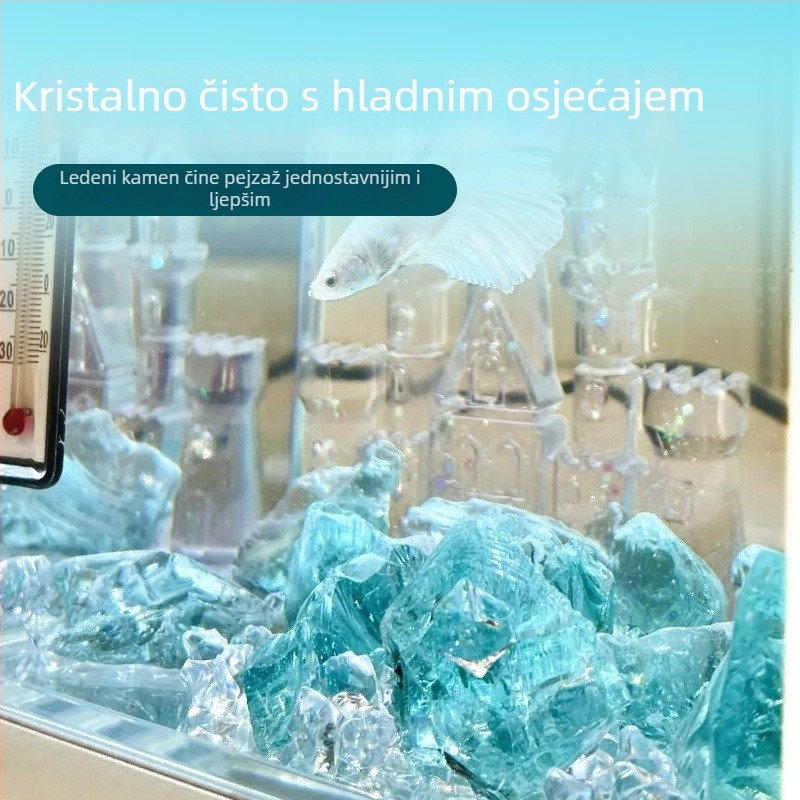 Stakleni kamen za akvarij za krajolik i podlogu. Marka: Big Ice Ocean; Materijal: staklo; Stil: Blok; Funkcija: Krajobraziranje.