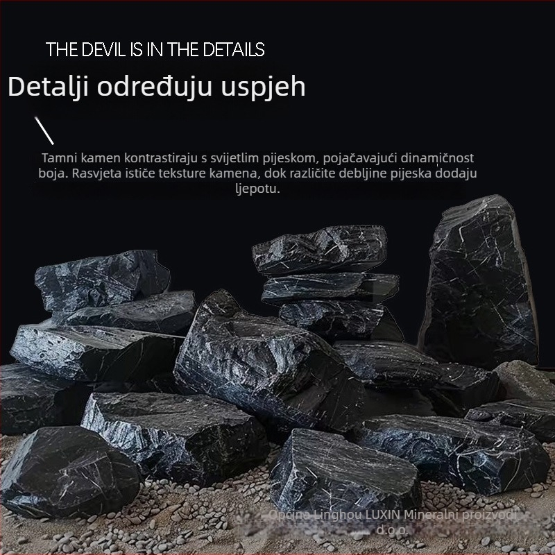 Dekorativni kamen za akvarij – prirodni Black Gold Canyon Stone, kamen toka, Lu xin, 1komad