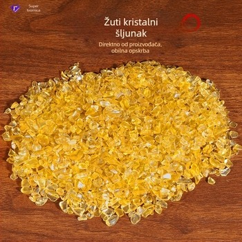 Geometrijski kristalni šljunak od citrina za akvarij i ukras lonaca, kineski stil