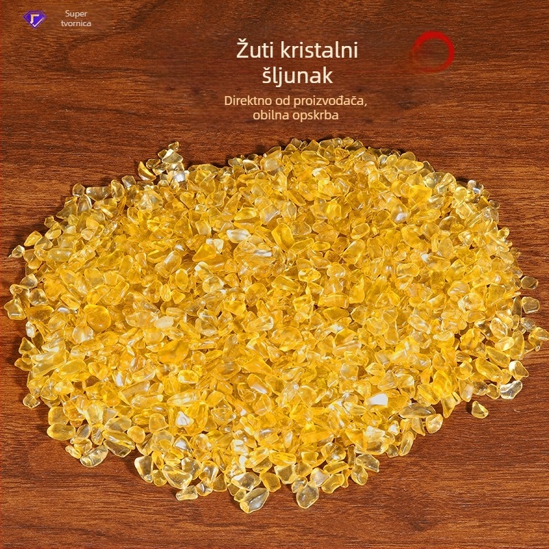 Geometrijski kristalni šljunak od citrina za akvarij i ukras lonaca, kineski stil