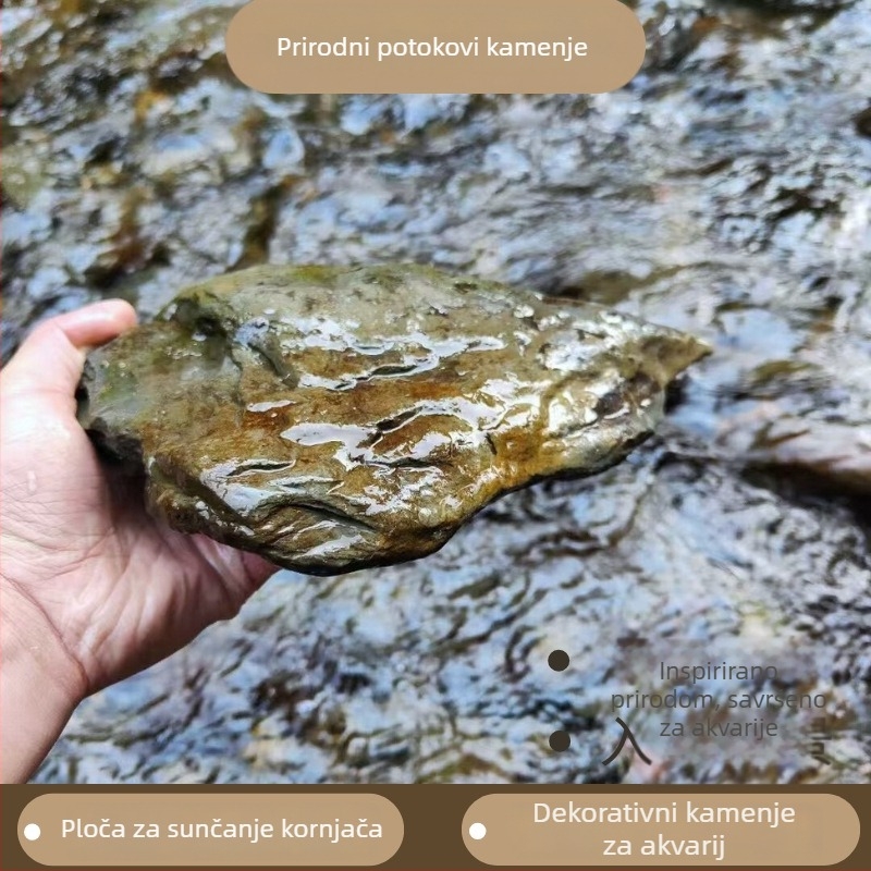 Paixing kamenje za akvarijsku dekoraciju – set od 25 kg kamenja za ukrašavanje akvarija i platformu za sunčanje kornjača