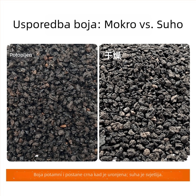 Podloga za akvarijske krajolike od vulkanskih stijena, dišni donji sloj, pogodna za akvarije i sukulentne biljke (Marka: Cuttlefish; Pakiranje: 50 kom; Težina: 1)