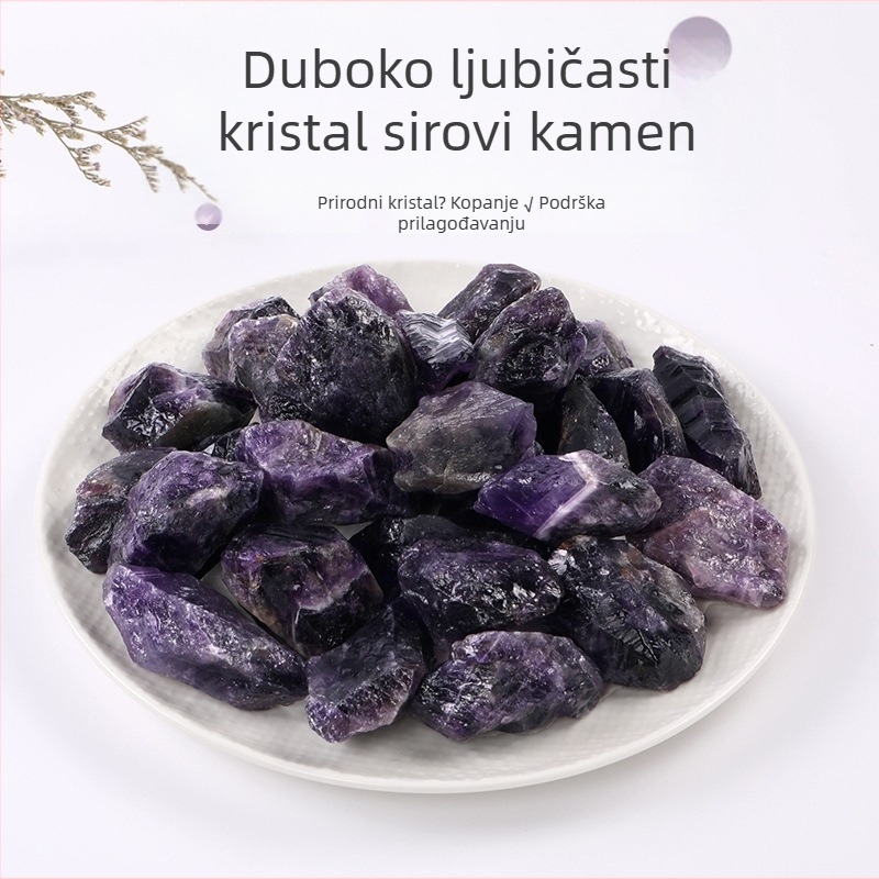 Qingyida Ametistni kristal za dekor akvarija, moderni minimalistički stil, pojedinačno pakiran u PP vrećicu