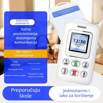 Pametna studentska kartica s videopozivom i dvostrannim pozivanjem te preciznim pozicioniranjem – VIPME K3g, 2000 mAh, Android iOS kompatibilno