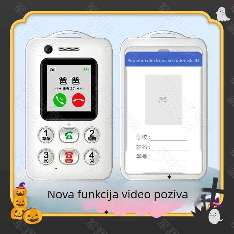 Pametna studentska kartica s videopozivom i dvostrannim pozivanjem te preciznim pozicioniranjem – VIPME K3g, 2000 mAh, Android iOS kompatibilno