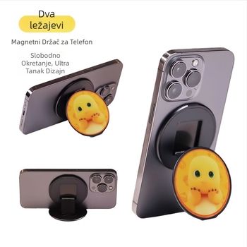 Držač za telefon s prstenom - 360° rotirajući i sklopivi, kompatibilan s iPhone 17, MagSafe magnetski prsten, aluminijska legura, mogućnost prilagođavanja