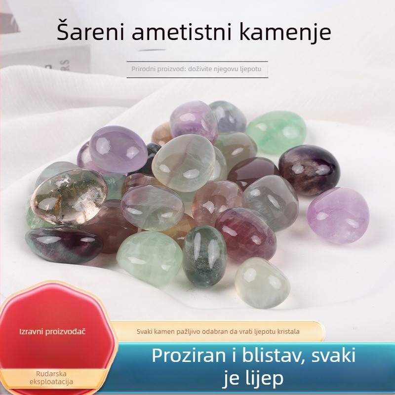 Fluorit kristal dekorativni kamen za ukrašavanje doma, geometrijski oblik, Polycrystalline marka, pakiranje u PP vrećici, moderan minimalistički stil