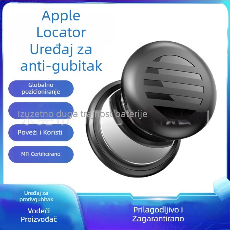 Globalni lokator protiv gubitka za starije osobe, kućne ljubimce, ključeve, novčanik i prtljagu – 210 mAh baterija, Find My sučelje, kompatibilan s iOS-om, ABS materijal, prijenosna silikonska futrola