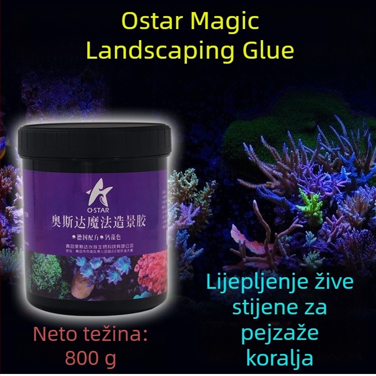 Lepilo za aquascaping za morska akvarija – na bazi smole, za živi kamen i korale, pakirano u vrećici