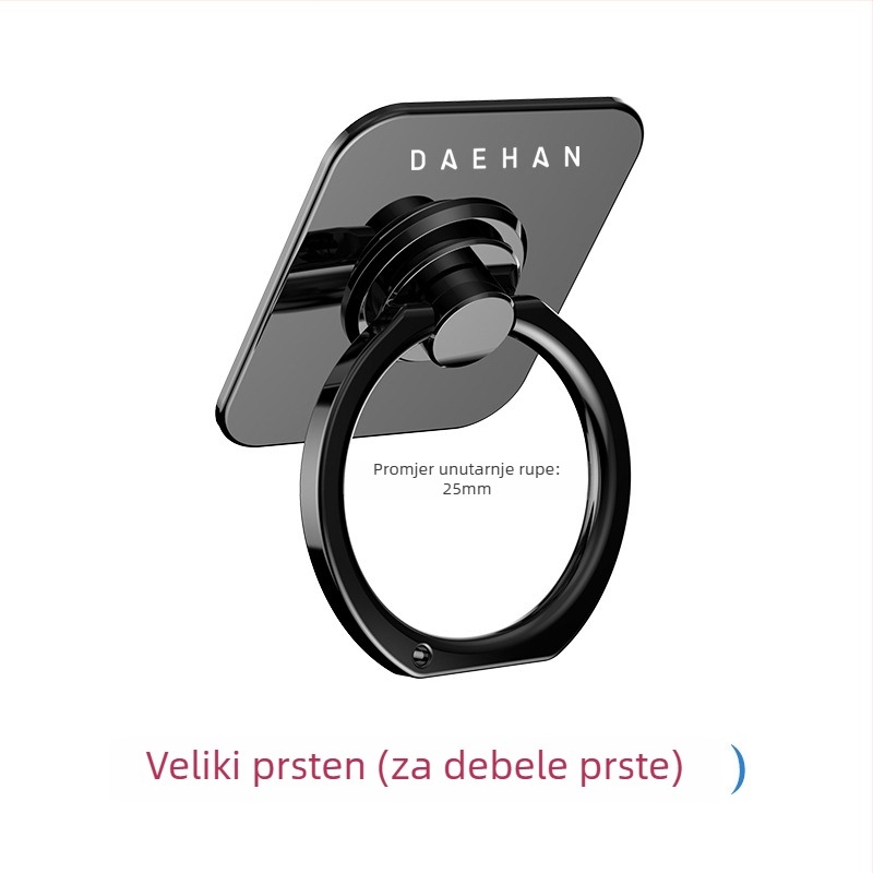 DH Držač za telefon s prstenom DH03-SUS, baza od nehrđajućeg čelika + prsten od cinkovog legura (elektroplating), sklopni i rotirajući stolni držač