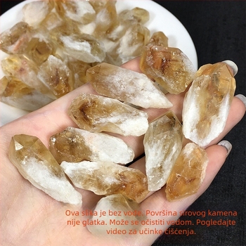 Geometrijski citrin kristalni aromaterapijski kamen – difuzijski kamen, marka Citrine Backbone, pakiranje u PP vrećici