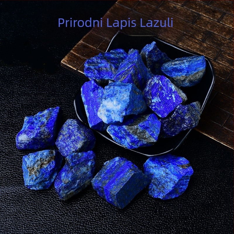 Lapis lazuli sirovi kamen – prirodni kamen za ukras akvarija i krajolja, pogodan za dar, moderan minimalistički stil