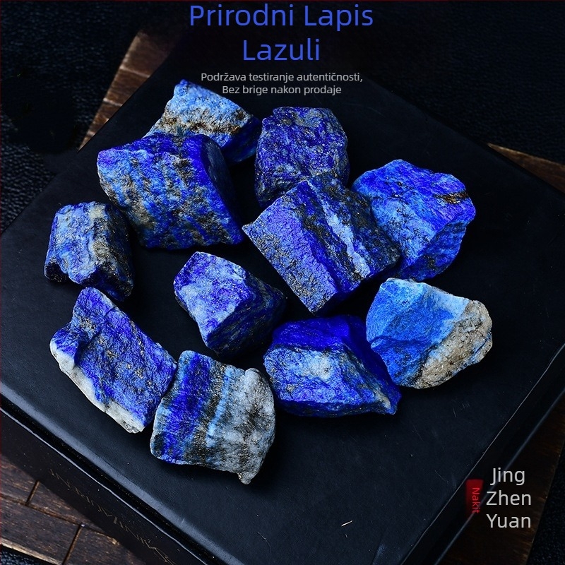 Lapis lazuli sirovi kamen – prirodni kamen za ukras akvarija i krajolja, pogodan za dar, moderan minimalistički stil