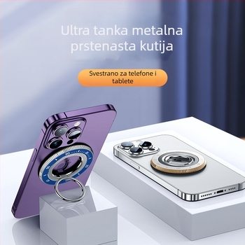 MagSafe magnetski držač prstena, 360° rotacija, aluminijska konstrukcija, držač za stol/prsten/mobitel, podrška prilagodbi