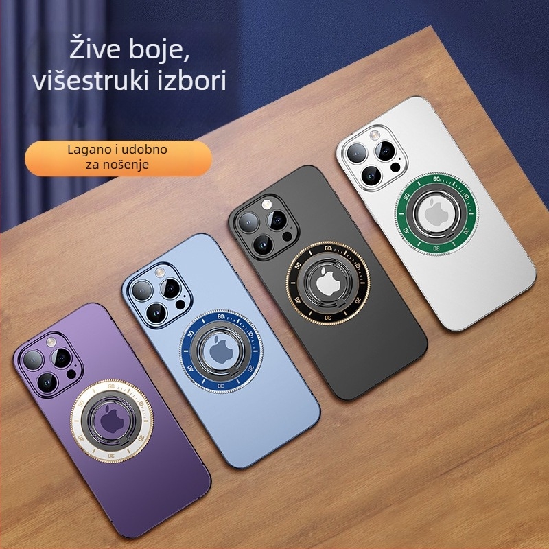 MagSafe magnetski držač prstena, 360° rotacija, aluminijska konstrukcija, držač za stol/prsten/mobitel, podrška prilagodbi