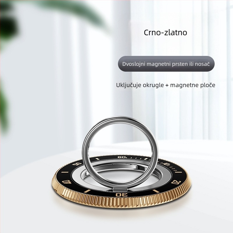 MagSafe magnetski držač prstena, 360° rotacija, aluminijska konstrukcija, držač za stol/prsten/mobitel, podrška prilagodbi