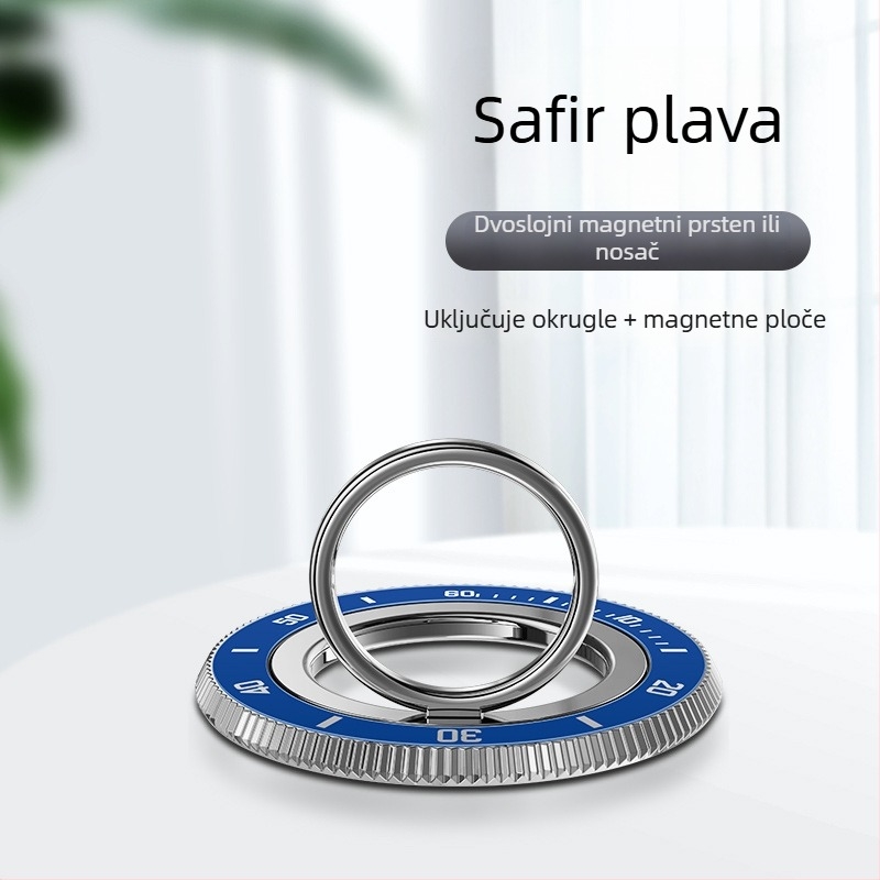 MagSafe magnetski držač prstena, 360° rotacija, aluminijska konstrukcija, držač za stol/prsten/mobitel, podrška prilagodbi