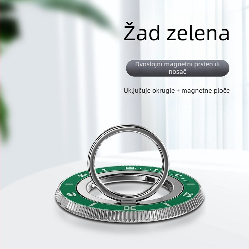 MagSafe magnetski držač prstena, 360° rotacija, aluminijska konstrukcija, držač za stol/prsten/mobitel, podrška prilagodbi