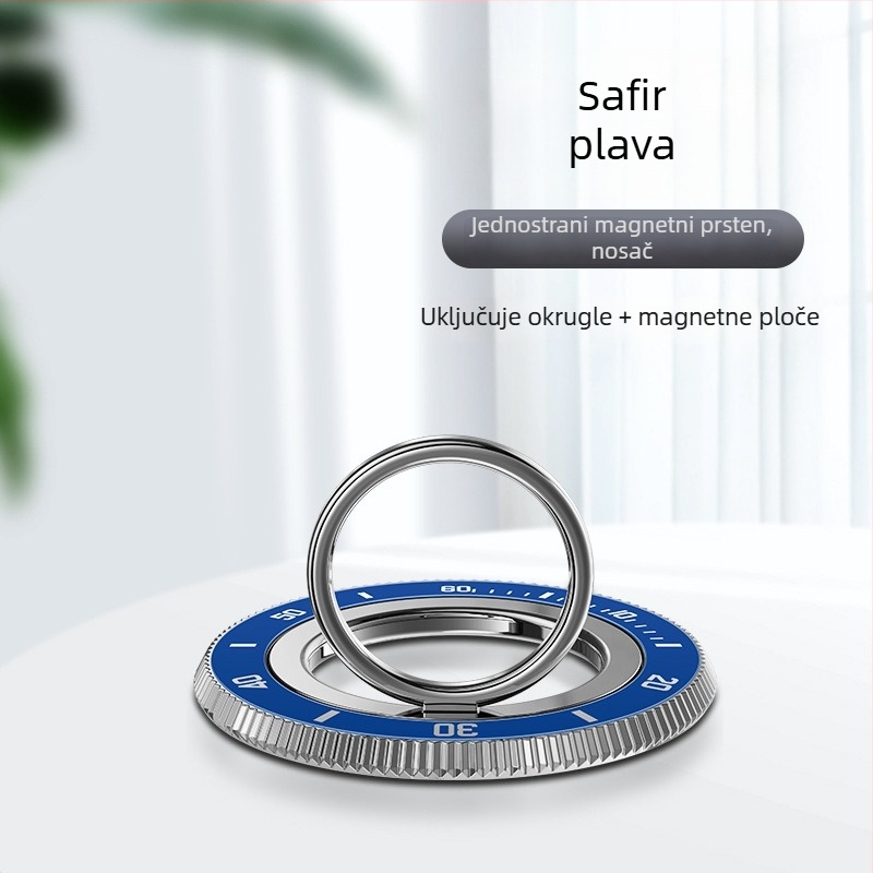 MagSafe magnetski držač prstena, 360° rotacija, aluminijska konstrukcija, držač za stol/prsten/mobitel, podrška prilagodbi