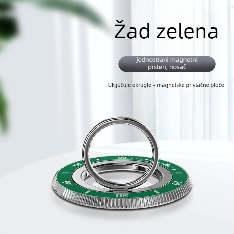 MagSafe magnetski držač prstena, 360° rotacija, aluminijska konstrukcija, držač za stol/prsten/mobitel, podrška prilagodbi
