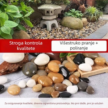 Šareni ukrasni kamenčići za dvorište i akvarij