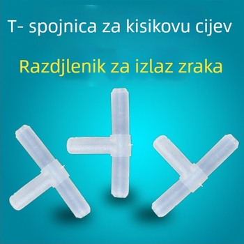 Plastični adapteri za kisikove cijevi za akvarij: ravni, T-priključak, križ i L-oblik adapteri (Materijal: plastika; Težina: 50 g; Kategorija: Oprema za akvarij; Podkategorija: Pribor)
