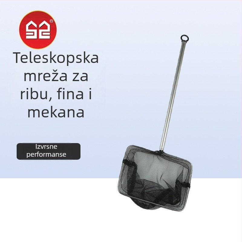 Prozirna mreža za škampe i manje ribice, dekorativne mreža za akvarij, izvučiva mreža s finim očima, mala veličina