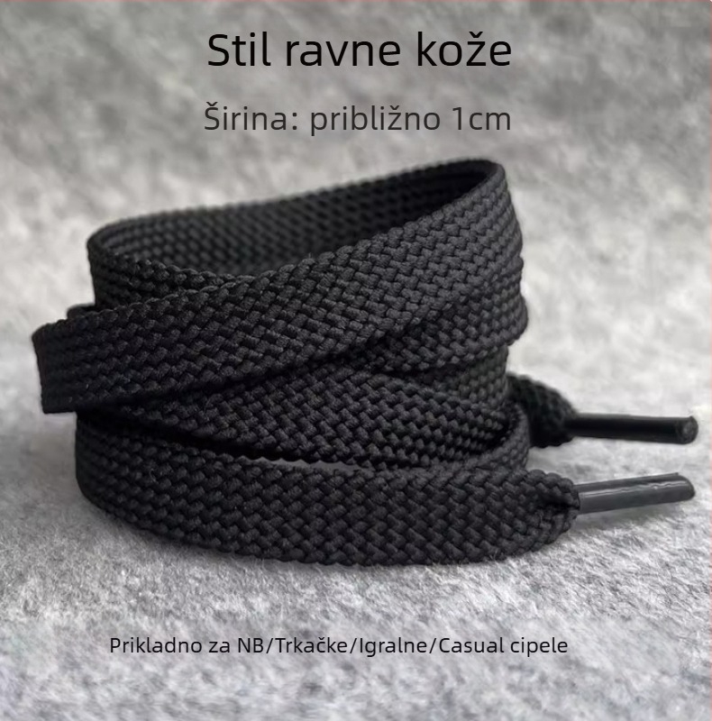 Dvostrano paralelne vezanje cipne špage 40×4, dvostruko slojevite ravne vezice, za tenisice, casual i platnene cipele, za sve sezone