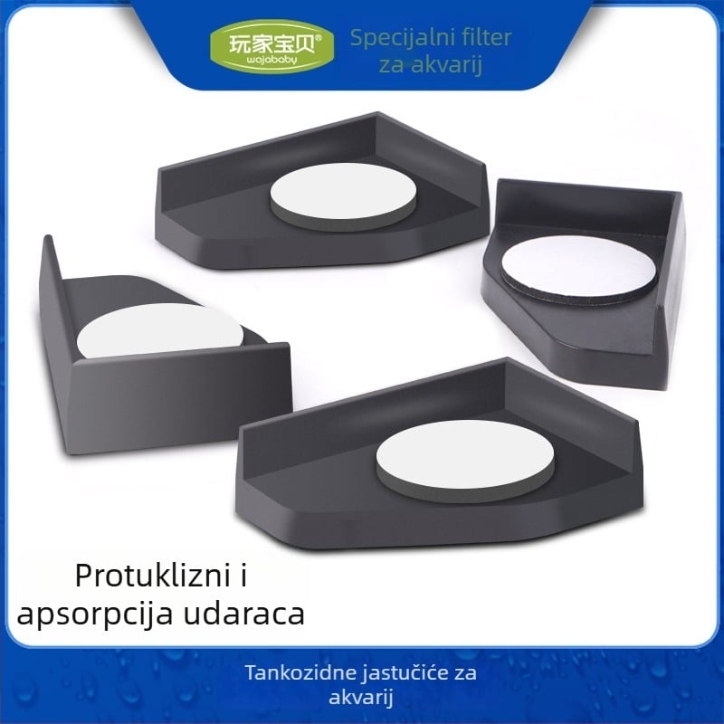 Podloška za zaštitu ugla akvarija – protiv sudara, apsorpcija udara, gumeni jastučić, debela zaštita ugla, 50 g