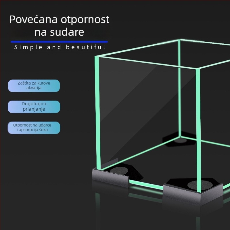 Podloška za zaštitu ugla akvarija – protiv sudara, apsorpcija udara, gumeni jastučić, debela zaštita ugla, 50 g
