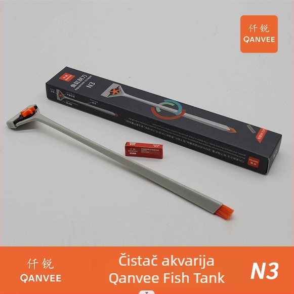 Set za čišćenje algi s zamjenjivim vrhom scraper-a - plastika, ručna oprema za akvarij, 200 g, marka Qian Rui