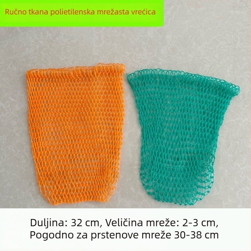 Najlon mreža za ribolov s ručno tkanom torbom i dodatkom za glavu mreže