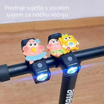 Prednje svjetlo za bicikl - punjivo, slatko crtani Pacha pas, visoka svjetlina, za planinske i cestovne bicikle