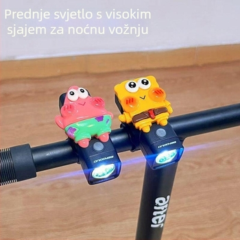 Prednje svjetlo za bicikl - punjivo, slatko crtani Pacha pas, visoka svjetlina, za planinske i cestovne bicikle