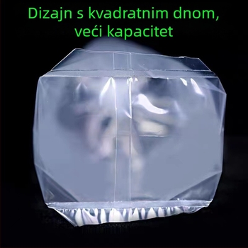 Torba za pakiranje okrasnih riba — ojačana PE, torba s dva kutova i ravnim otvorom, vrećica s kisikom za žive ribe
